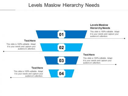 Levels maslow hierarchy needs ppt powerpoint presentation portfolio clipart images cpb