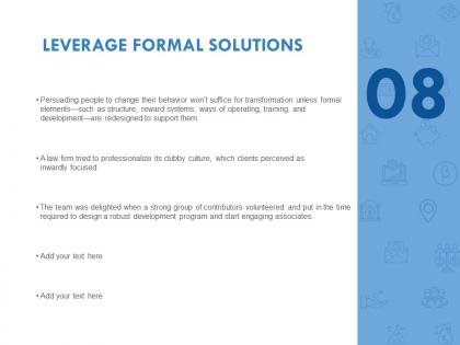 Leverage formal solutions training ppt powerpoint presentation file professional