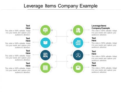 Leverage items company example ppt powerpoint presentation infographics model cpb