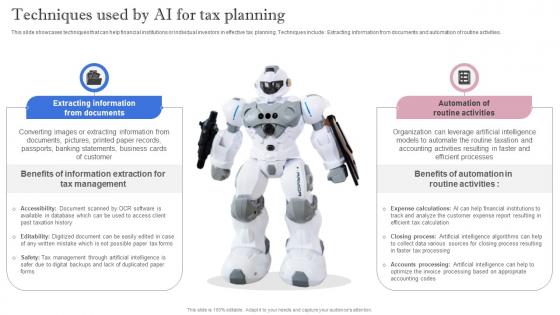 Leveraging Artificial Intelligence Techniques Used By AI For Tax Planning AI SS V