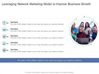 Leveraging network marketing model to improve business growth infographic template