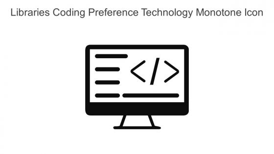 Libraries Coding Preference Technology Monotone Icon In Powerpoint Pptx Png And Editable Eps Format