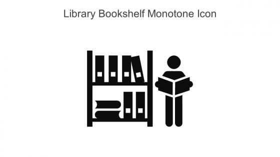 Library Bookshelf Monotone Icon In Powerpoint Pptx Png And Editable Eps Format