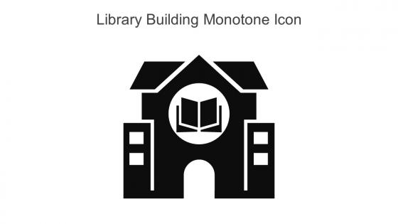 Library Building Monotone Icon In Powerpoint Pptx Png And Editable Eps Format