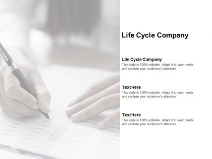 Life cycle company ppt powerpoint presentation ideas format cpb