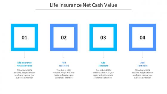Life Insurance Net Cash Value Ppt Powerpoint Presentation File Diagrams Cpb