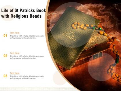 Life of st patricks book with religious beads