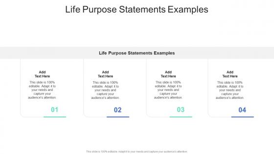 Life Purpose Statements Examples In Powerpoint And Google Slides Cpb