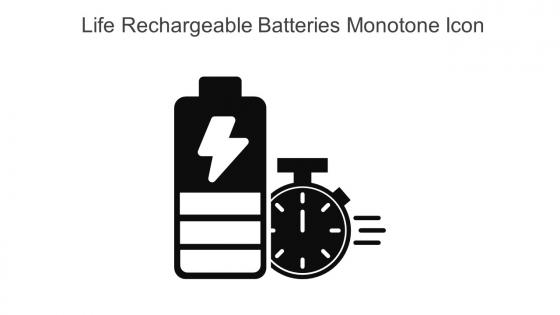 Life Rechargeable Batteries Monotone Icon In Powerpoint Pptx Png And Editable Eps Format