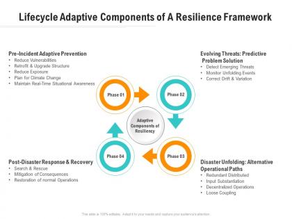 Lifecycle adaptive components of a resilience framework optimizing business ppt inspiration