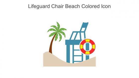 Lifeguard Chair Beach Colored Icon In Powerpoint Pptx Png And Editable Eps Format