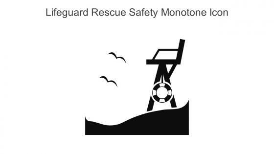 Lifeguard Rescue Safety Monotone Icon In Powerpoint Pptx Png And Editable Eps Format