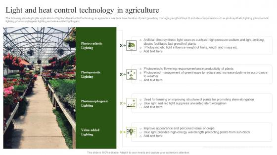 Light And Heat Control Technology In Agriculture