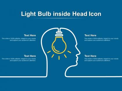 Light bulb inside head icon