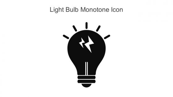 Light Bulb Monotone Icon In Powerpoint Pptx Png And Editable Eps Format