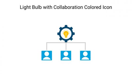 Light Bulb With Collaboration Colored Icon In Powerpoint Pptx Png And Editable Eps Format