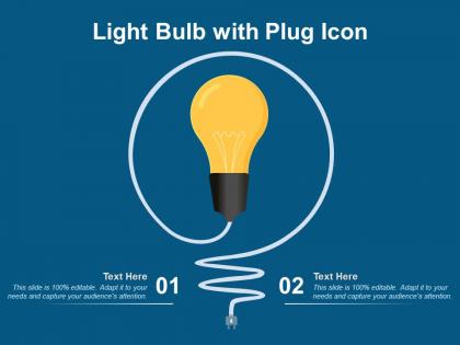 Light bulb with plug icon