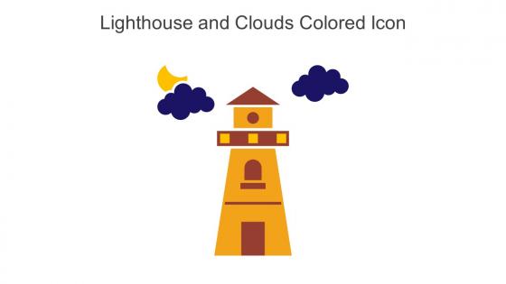 Lighthouse And Clouds Colored Icon In Powerpoint Pptx Png And Editable Eps Format