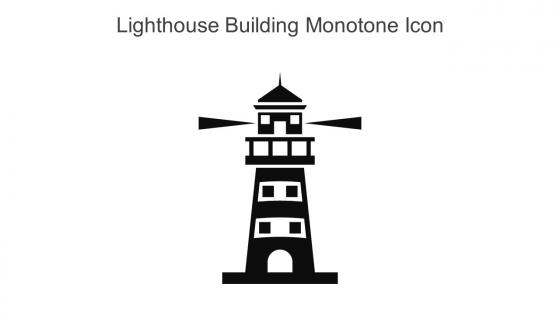 Lighthouse Building Monotone Icon In Powerpoint Pptx Png And Editable Eps Format
