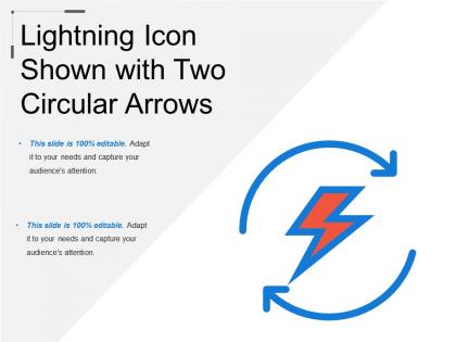 Lightning icon shown with two circular arrows