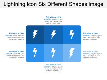 Lightning icon six different shapes image