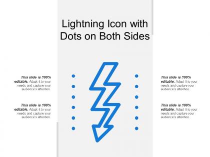 Lightning icon with dots on both sides
