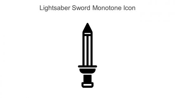 Lightsaber Sword Monotone Icon In Powerpoint Pptx Png And Editable Eps Format