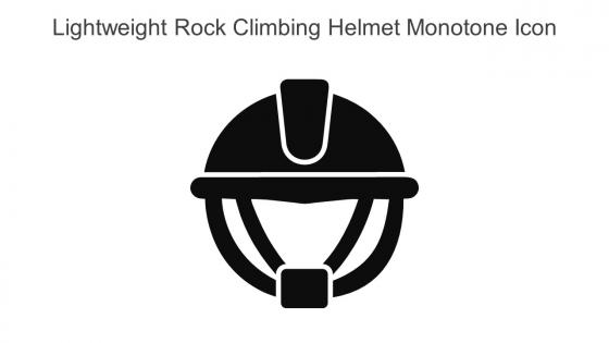 Lightweight Rock Climbing Helmet Monotone Icon In Powerpoint Pptx Png And Editable Eps Format