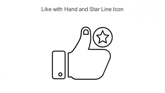Like With Hand And Star Line Icon
