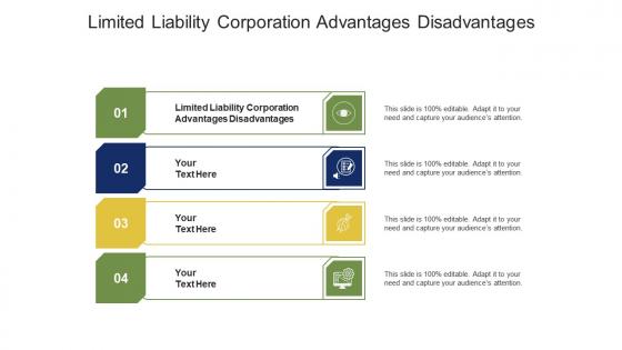 Limited liability corporation advantages disadvantages ppt powerpoint presentation inspiration slide portrait cpb
