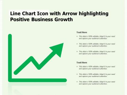 Line chart icon with arrow highlighting positive business growth