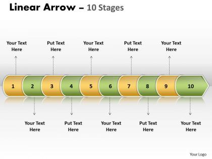 Linear arrow 10 stages 10