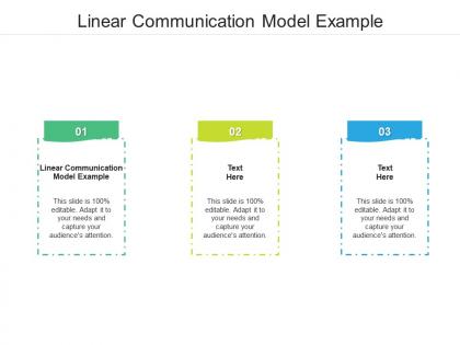 Linear communication model example ppt powerpoint presentation professional format ideas cpb