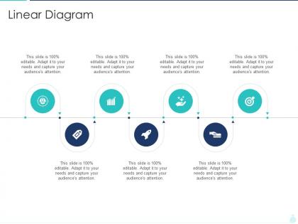 Linear diagram charitable investment deck ppt summary