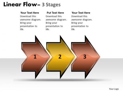 Linear flow arrow 3 stages 20
