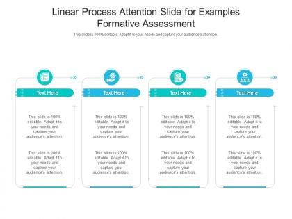 Linear process attention slide for examples formative assessment infographic template