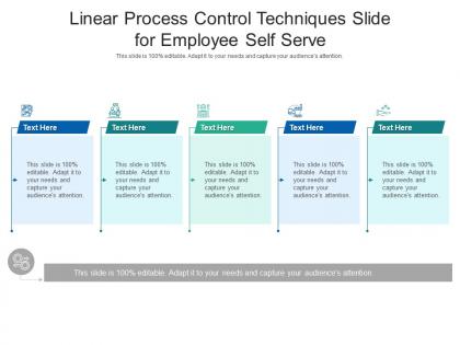 Linear process control techniques slide for employee self serve infographic template