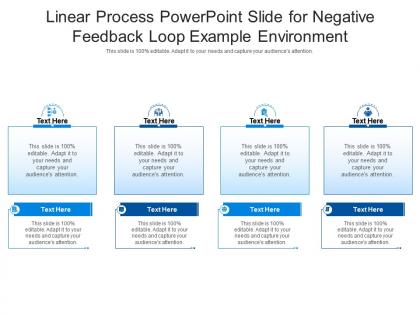 Linear process powerpoint slide for negative feedback loop example environment infographic template