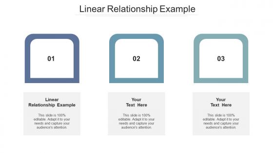 Linear relationship example ppt powerpoint presentation summary visual aids cpb