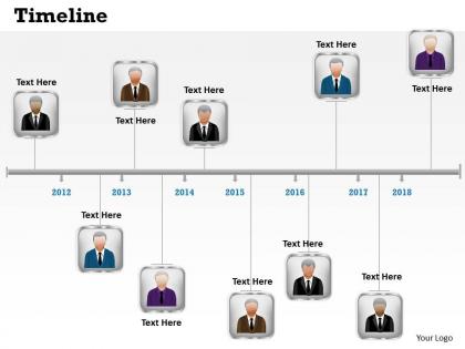 Linear timeline roadmap business process diagram 0114