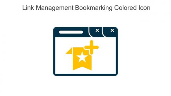Link Management Bookmarking Colored Icon In Powerpoint Pptx Png And Editable Eps Format