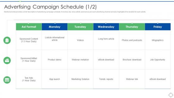 Linkedin Marketing Strategies To Grow Your Business Advertising Campaign Schedule