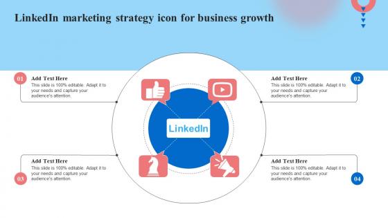 Linkedin Marketing Strategy Icon For Business Growth