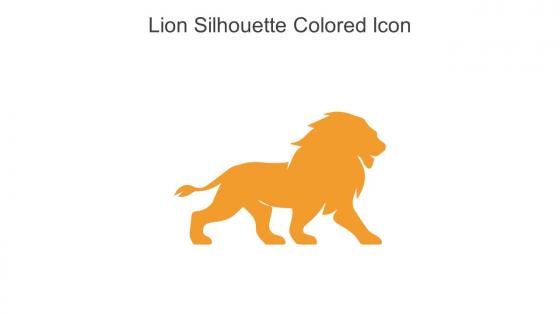 Lion Silhouette Colored Icon In Powerpoint Pptx Png And Editable Eps Format