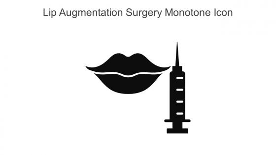 Lip Augmentation Surgery Monotone Icon In Powerpoint Pptx Png And Editable Eps Format