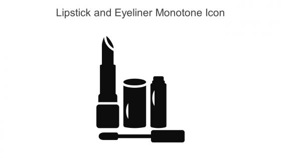 Lipstick And Eyeliner Monotone Icon In Powerpoint Pptx Png And Editable Eps Format