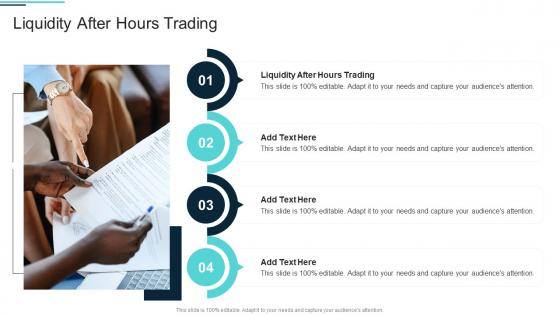 Liquidity After Hours Trading In Powerpoint And Google Slides Cpb
