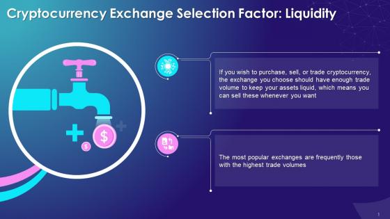 Liquidity As A Factor For Choosing A Cryptocurrency Exchange Training Ppt