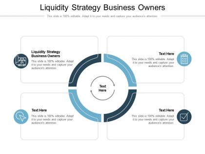 Liquidity strategy business owners ppt powerpoint presentation ideas introduction cpb