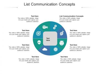 List communication concepts ppt powerpoint presentation layouts maker cpb